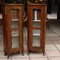 pair glass display cabinets