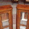 pair glass display cabinets