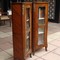 pair glass display cabinets