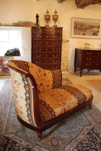  furniture antiques chaise longue mahogany