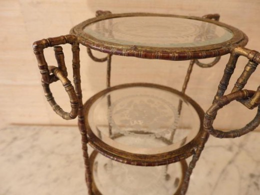 vintage napoleon III gilt bronze coffee table