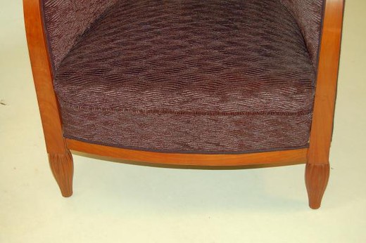 antique furniture armchairs art-deco silk velvet