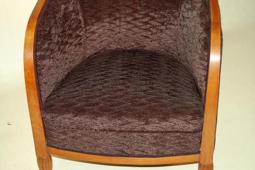 old furniture armchairs wood silk velvet