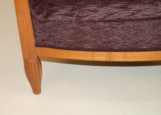 old furniture vintage armchairs wood silk velvet