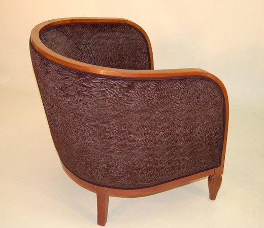 old furniture armchairs wood silk velvet art-deco