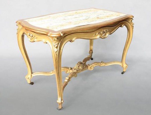 old coffee table with gilding