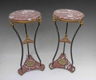 pair pedestal tables Louis XVI