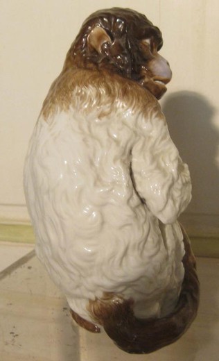 old porcelain monkey