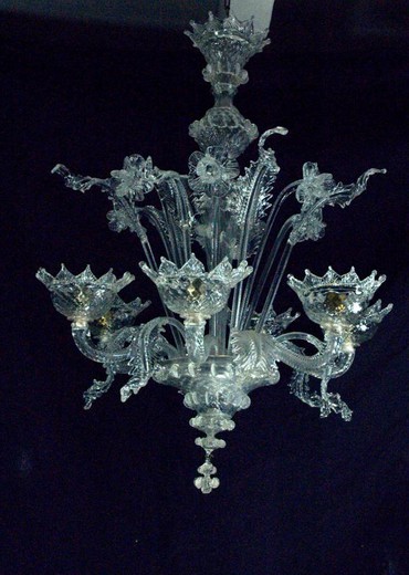 old chandelier murano glass