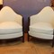 pair art-deco armchairs