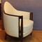 pair art-deco armchairs