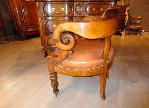 old armchair for cabinet in louis philippe style