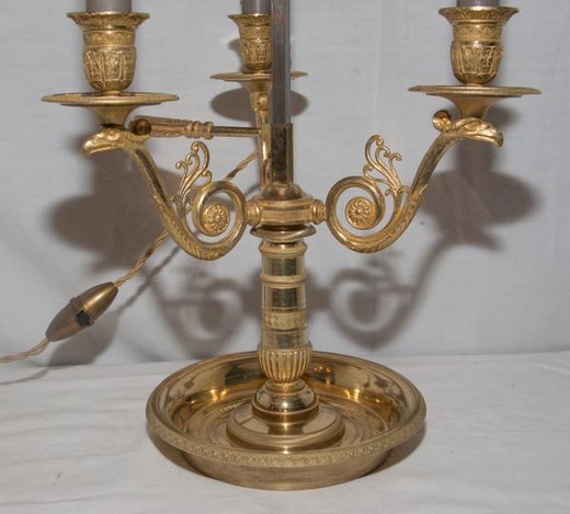 old bronze table lamp