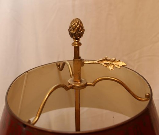 old gilt bronze table lamp