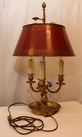 vintage gilded bronze table lamp