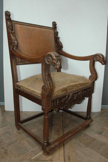 old furniture walnut armchair