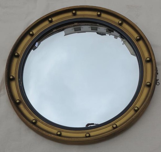 антикварное круглое зеркало арт-деко