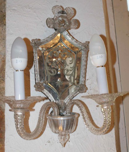 старинные настенные светильники из стекла