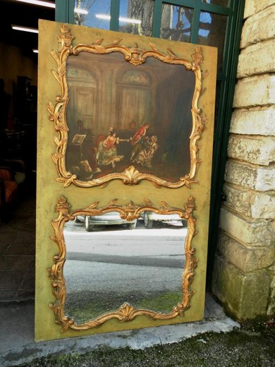 зеркало антик из дерева и золочения