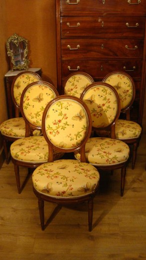 антикварная мебель - набор стульев людовик 16
