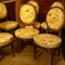 walnut chairs set antique Louis XVI