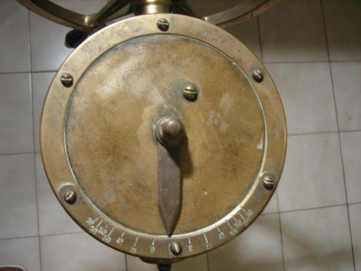 винтажный штурвал из бронзы, 20 век