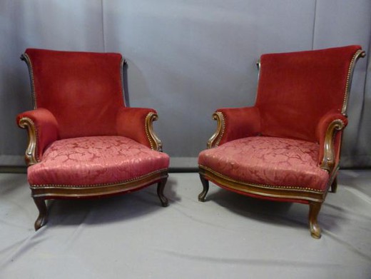 антикварная мебель - парные кресла луи филипп