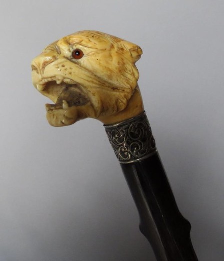 антикварная трость из слоновой кости, наполеон 3