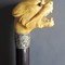antique walking stick ebony and ivory