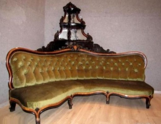 антикварный угловой диван в стиле наполеон 3