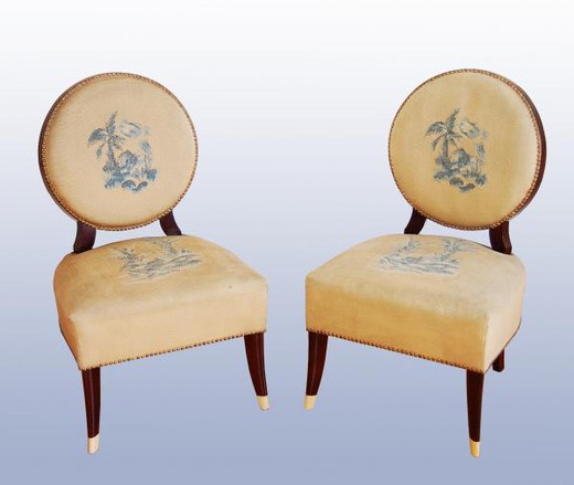 антикварная мебель - парные кресла арт-деко