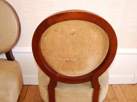 антикварные кресла из красного дерева арт-деко