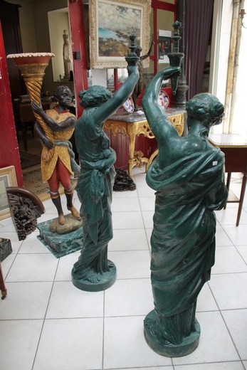 парные чугунные скульптуры, 19 век