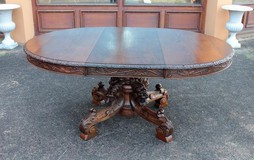 antique carved oak queridon table