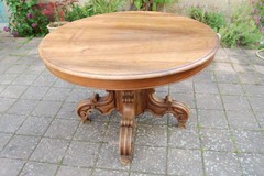 Antique napoleon III oval table 19th C