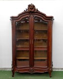 antique library Louis XV style in mahogany wood