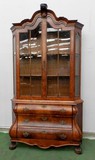 antique vitrine walnut wood 19th C