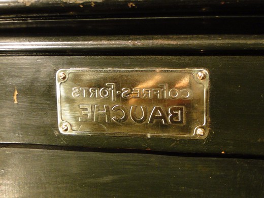 старинный металлический сейф с латунью, 1900 года