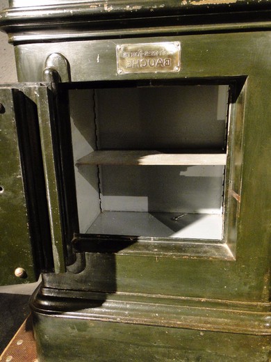 винтажный металлический сейф с латунью, 1900 года