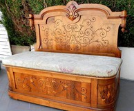 antique renaissance hall bench trunk