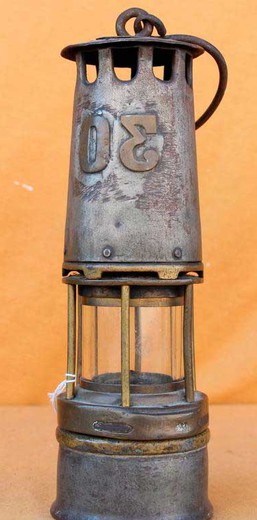 антикварная шахтерская лампа индастриал, 20 век