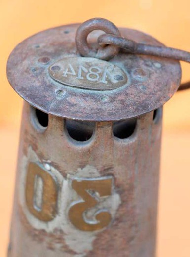 старинная шахтерская лампа индастриал, 20 век