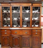 antique exceptional bookcase in mahogany wood