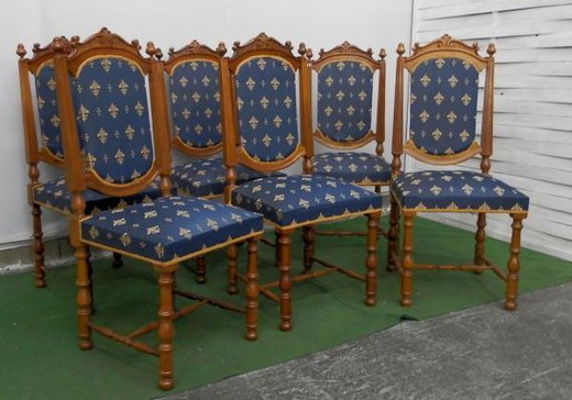 антикварные стулья наполеон 3 из ореха, 19 век