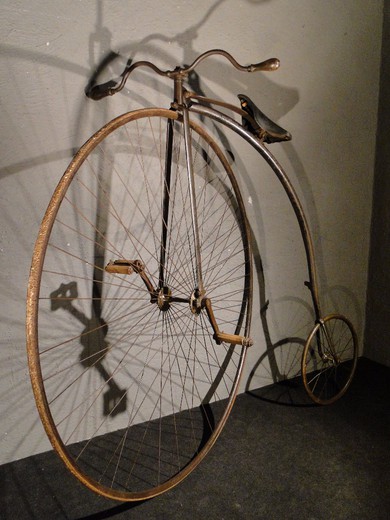 винтажный велосипед, бронза и дерево, гранд би