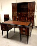 rare ensemble de bureau époque art Nouveau en ébène de Macassar