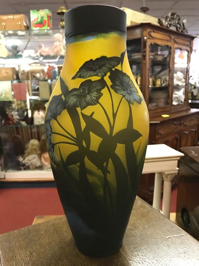 винтажная ваза стеклянная ваза 20 век ХХ век