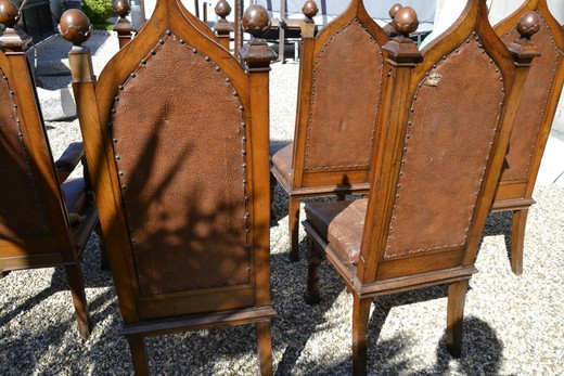 vintage walnut gothic suite of furniture