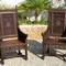 Exceptional Gothic style oak dining room set
