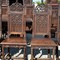 Exceptional Gothic style oak dining room set